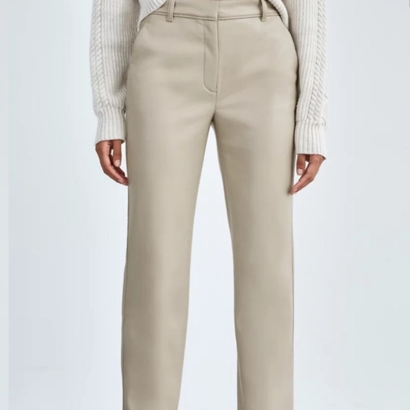 Babaton Pants - Aritzia Babaton Vegan Leather Beige Cream Pants